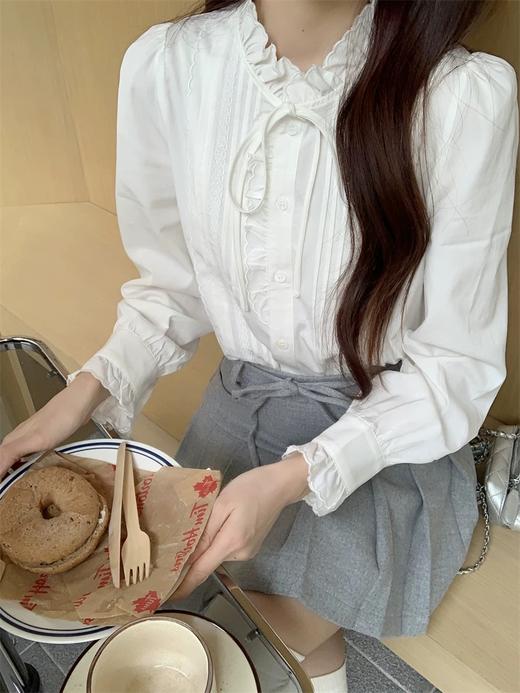 CE家isabelle marran伊莎贝尔法式重工别致花边系带衬衫JS3693012 商品图3