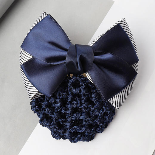 头花女职业护士空姐银行上班盘发饰品大人气质发网韩国蝴蝶结网兜 商品图8