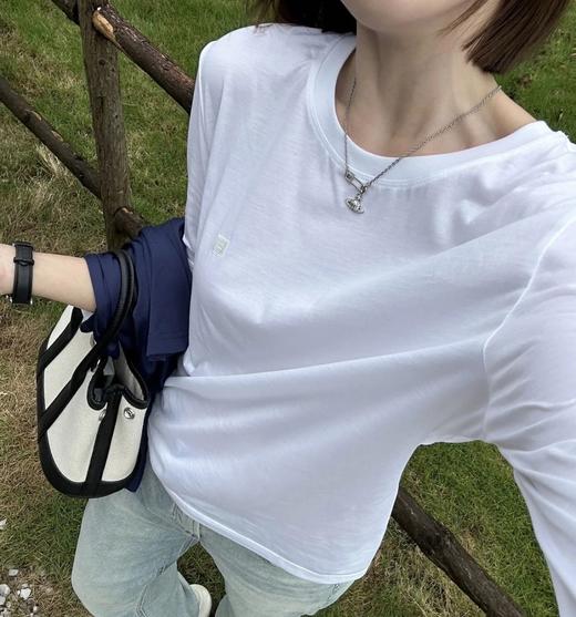 重磅基础款！ AC方块笑脸长袖T   微透松弛感   慵懒高级长袖TEE 商品图0