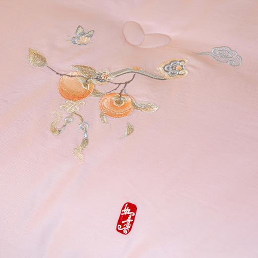 松植屋新款双人柿柿如意秋冬蚕丝被国风刺绣+盘扣设计 寓意幸福绵长、事事如意 商品图6