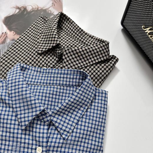 isabelle marran之禾同款秋季简约格纹衬衫JS3692865 商品图2