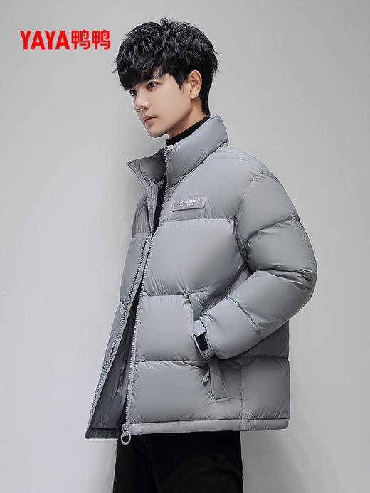 优选丨YAYA鸭鸭羽绒服男秋冬季新品立领短款潮流鸭绒保暖面包服厚外套 商品图1