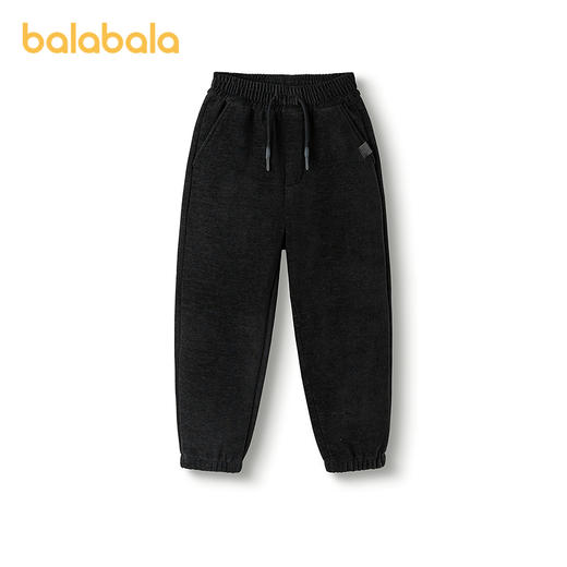 巴拉巴拉童装儿童裤子男童加绒长裤2025冬新款束脚裤 商品图4