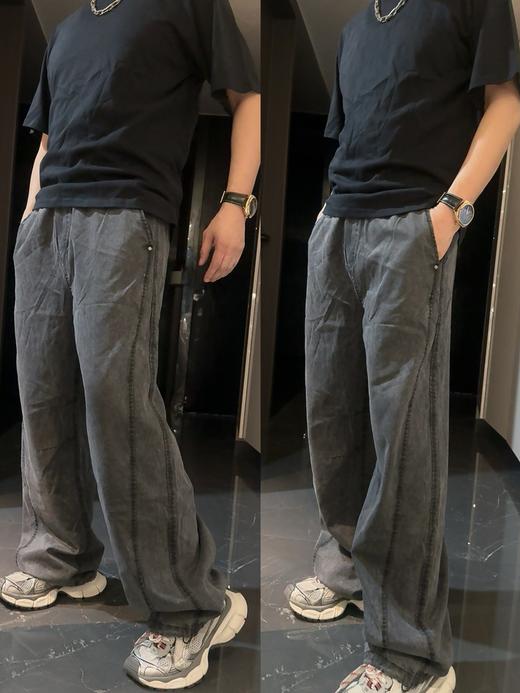 纯原单情侣款 超轻舒适洗水阔腿牛仔裤 商品图1