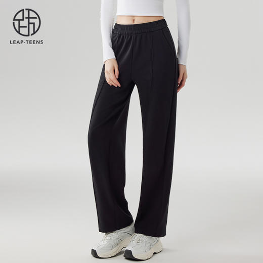 跃牌【砂洗空气层系列】女砂洗直筒长裤W11K1 商品图6