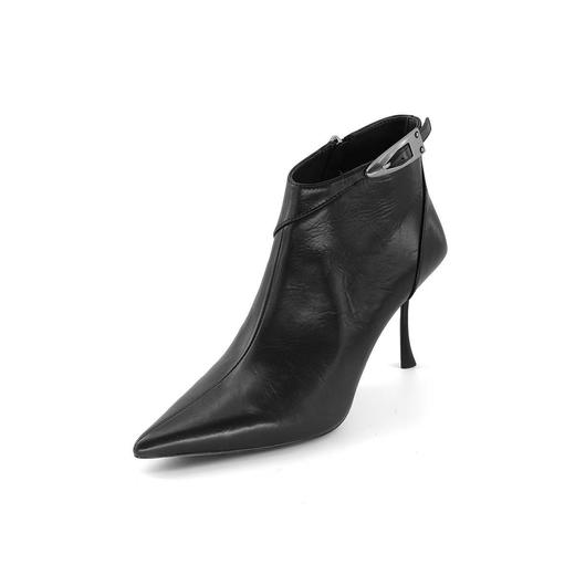 【云粉节】BF楼Westory冬季尖头高跟油蜡胎牛皮裸靴 商品图5