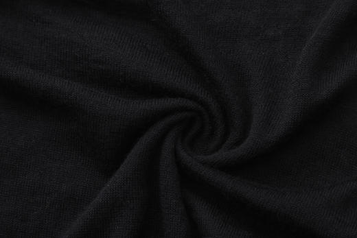 Ruohan 25AW 黑色水溶羊绒针织高领上衣 商品图7