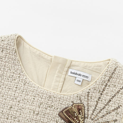 【premium】巴拉巴拉高端线冬网纱背心裙小香风金丝刺绣纱裙女童 商品图3