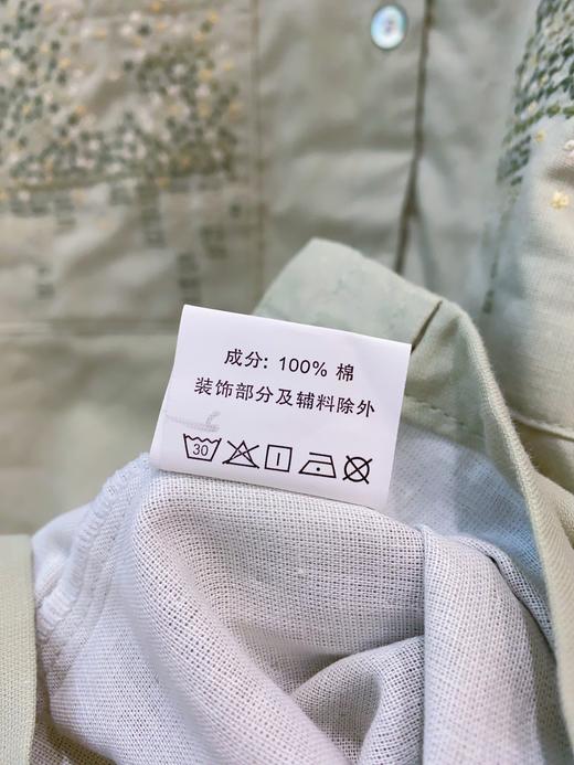 松植屋【星空】翻领开门襟短袖长裤套装直筒裤型慵懒显瘦藏肉女款双层纱睡衣 商品图3