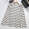 miu系isabelle marran伊莎贝尔复古慵懒条纹圆领T恤JS3693003-1 商品缩略图0