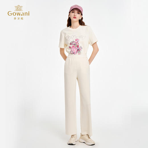 乔万尼新品云朵感休闲垂坠感直筒裤ED2F527 商品图2