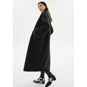 棉仓3571566001-双面呢大衣早春新款长款宽松毛呢大衣