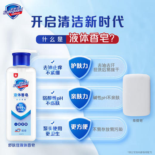 舒肤佳多功能液体皂纯白清香400G*3瓶 商品图2