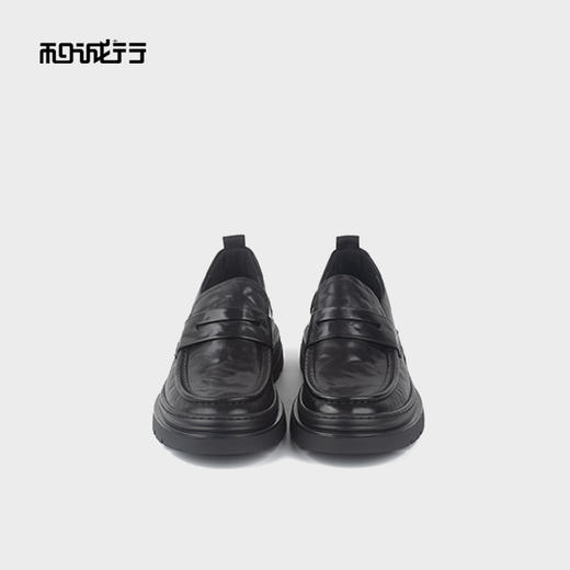 和诚行2025秋季新款真皮百搭休闲男式厚底耐磨商务皮鞋0930256 商品图2