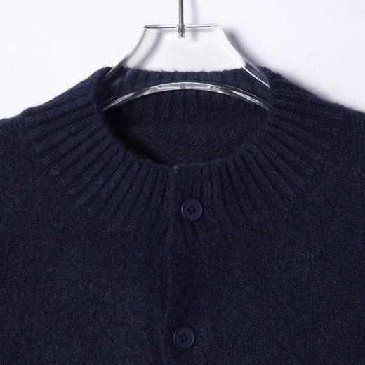 28868SDSA男士秋冬新款痞帅男装潮牌纯色纽扣开衫针织衫百搭圆领毛衣 商品图2