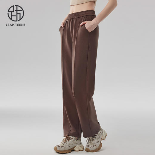 跃牌【砂洗空气层系列】女砂洗直筒长裤W11K1 商品图3