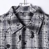 C56211SDSA男士秋冬新款痞帅男装潮牌撞色格纹立体珠子字母设计长袖衬衫 商品缩略图2