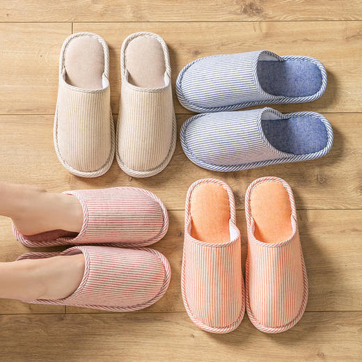 春秋棉拖鞋女士四季冬天室内居家用棉麻布防滑家居情侣新款新品麻拖男 商品图2