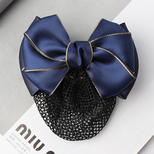 头花女职业护士空姐银行上班盘发饰品大人气质发网韩国蝴蝶结网兜 商品图10