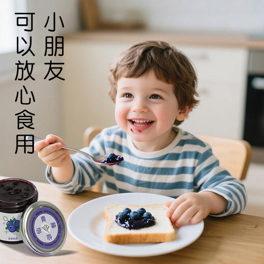 青藤仙仙纯熬蓝莓酱90%果肉0脂无添加烘焙即食早餐涂面包蓝莓酱儿童果酱 商品图7