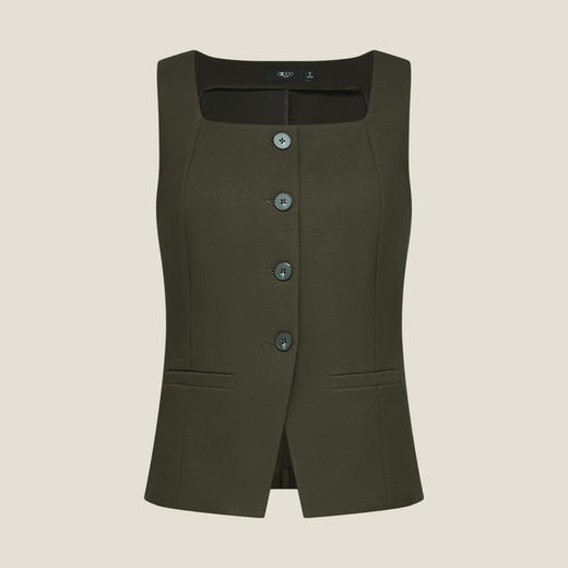 G2000女装FW25商场新款【棉质多面弹性】时尚百搭背心休闲衬衫56243460 商品图0