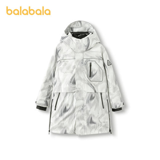 【lab系列】巴拉巴拉童装儿童鹅绒羽绒服冬季长款外套加厚男童暖 商品图1