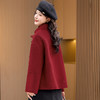双面羊绒斗篷大衣外套，时尚显瘦本命年小香风毛呢HR-ZYQQ59 商品缩略图1