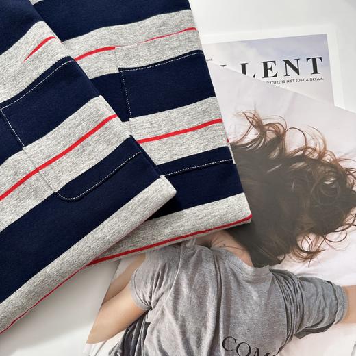 miu系isabelle marran伊莎贝尔美学秋季复古宽松条纹圆领长袖t恤JS3693003 商品图3