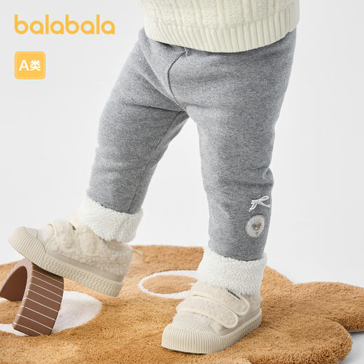 巴拉巴拉宝宝长裤女童冬装婴儿裤子秋冬外穿打底裤拼接脚口时髦 商品图2