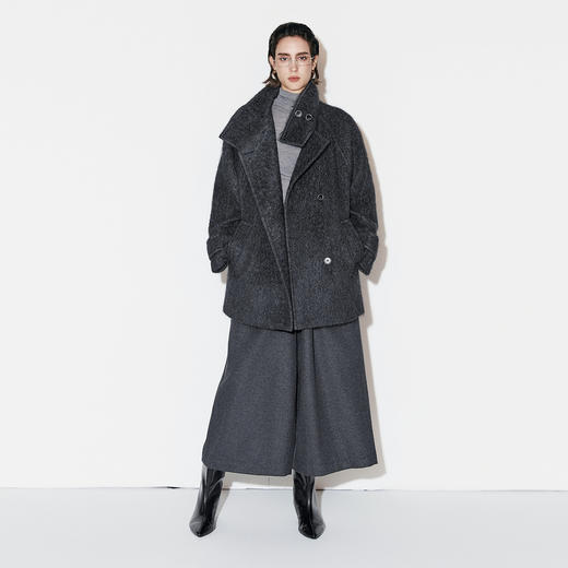 棉仓367666015-耗牛绒立领短款大衣 商品图4