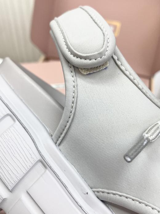 Miu家2025专柜最新款 时尚抽绳绑带厚底魔术贴凉鞋 商品图9