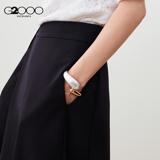 G2000女装FW25商场新款【阔腿裙裤/多面弹性】时尚百搭休闲裤56261117 商品图2