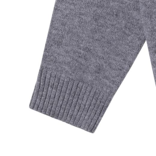 SDSA男士秋冬新款痞帅男装潮牌针织衫V领立体花朵装饰开衫毛衣 商品图4