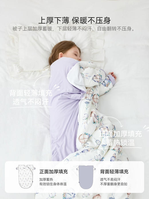 Domiamia 儿童薄夹棉防踢睡被 适宜15-20 °C 商品图0