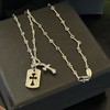 克luo心竹节铭牌项链情侣款 商品缩略图5