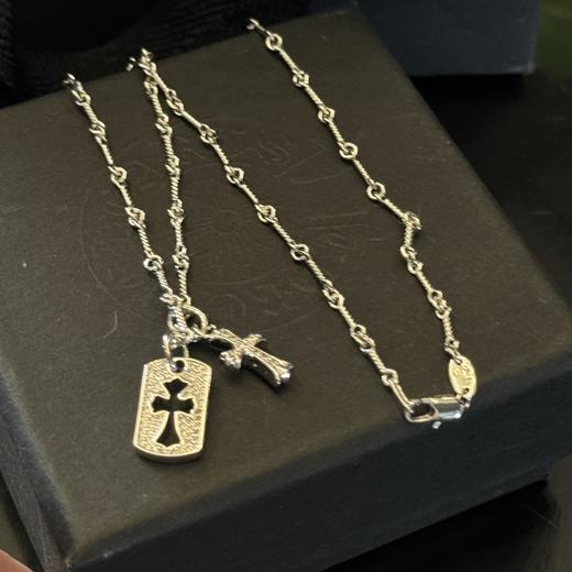 克luo心竹节铭牌项链情侣款 商品图5