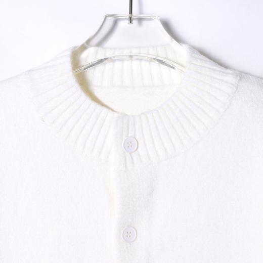 28868SDSA男士秋冬新款痞帅男装潮牌纯色纽扣开衫针织衫百搭圆领毛衣 商品图2