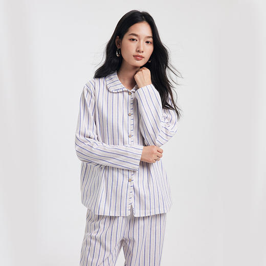 （合作款）全棉亲肤・翻领家居服套装yb1013005 商品图1