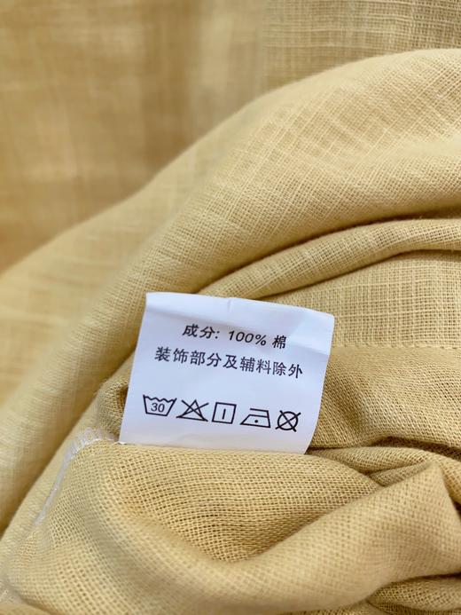 -松植屋《山岚》鸡心领七分袖睡裙 刺绣双层纱布裙子100%棉 商品图6