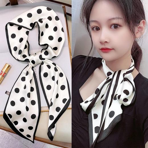 【高端丝巾必入🌟】长条丝巾女高端小方巾四季护颈围脖，黑色百搭小方巾，衬衫飘带神器，四季皆宜✨明星同款，气质UP！ 商品图12