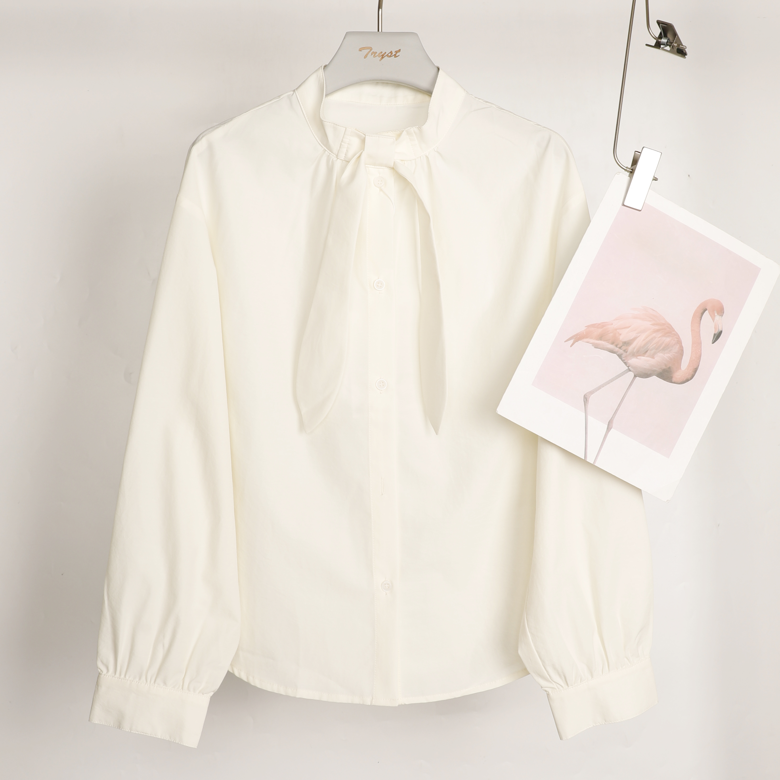 25秋冬轻奢飘带百搭衬衫25Q610-9101