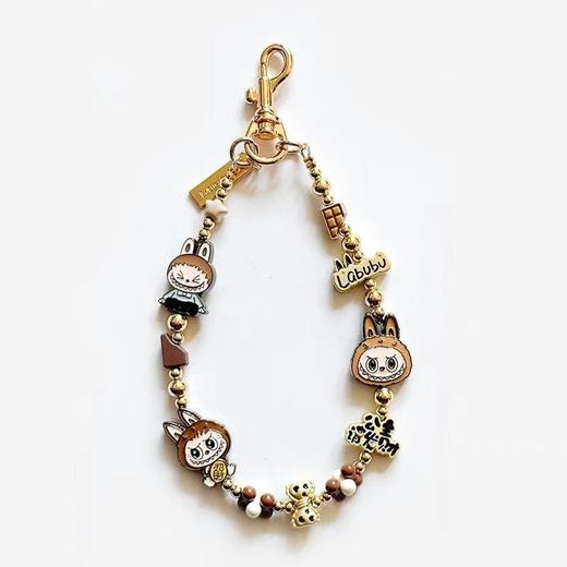 diylabu拉布公主请发财经典棕金手链金属手机链挂绳通用款 商品图3