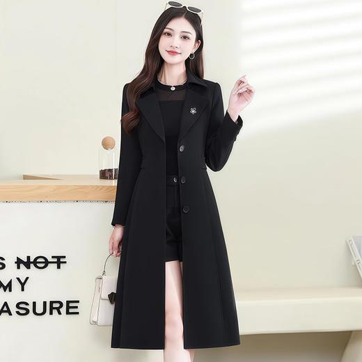 QYM 25810-Y风衣外套气质优雅大衣 商品图1