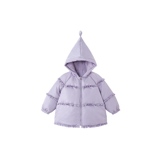 英氏儿童羽绒服外套连帽可爱典雅女童白鸭绒冬季防风保暖新款 商品图4