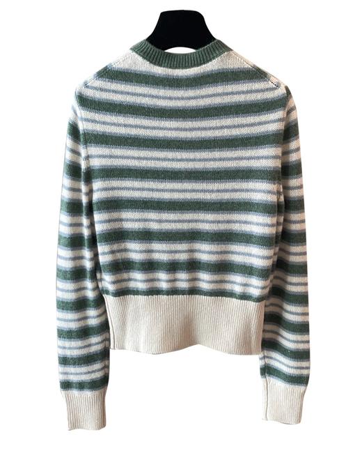 女款条纹羊绒针织开衫毛衣015 商品图1