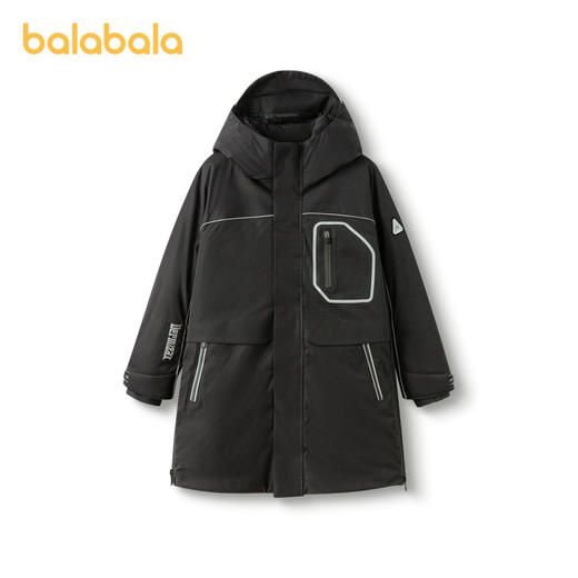 【lab系列】巴拉巴拉童装儿童鹅绒羽绒服冬季长款外套加厚男童暖 商品图0