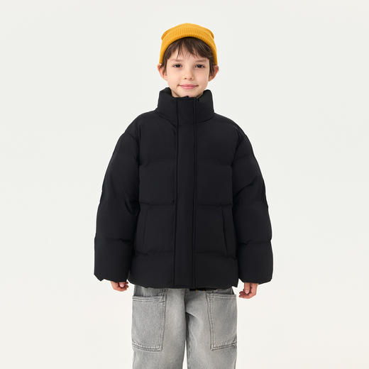 【无氟防泼水】马克珍妮男童高暖加厚立领无缝羽绒服2025年冬装新款551625 商品图2