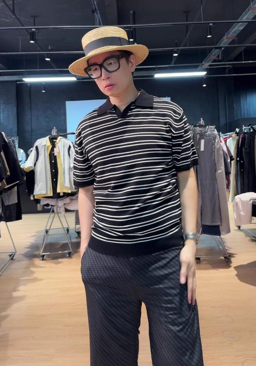 条纹休闲短袖（波哥试穿L码） 商品图9