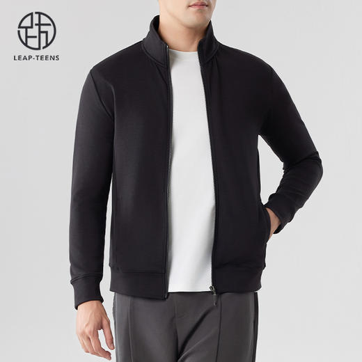 跃牌【砂洗空气层系列】男砂洗拉链立领外套M11Z1 商品图4