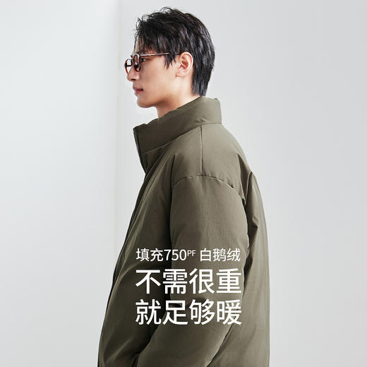 棉仓367815010-酵醒棉三防立领鹅绒面包羽绒服 商品图1